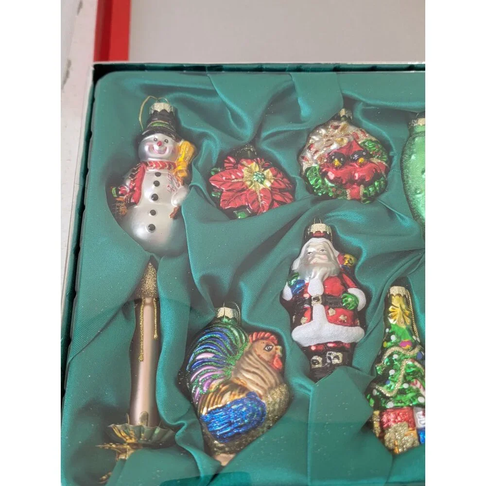 Vintage glass‎ variety ornament pickle rooster tree candle Snowman santa